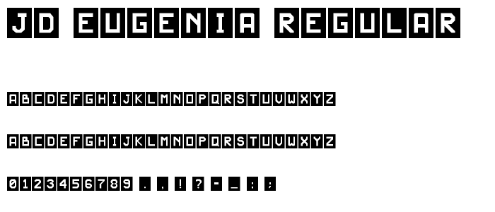 JD Eugenia Regular font